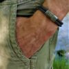 Men's bracelet RIDER, gray-black, double wrapped - Image 3