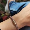 Damenarmband ISARGOLD, weinrot-sand – Bild 2