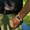 Herrenarmband RIDER grau-braun-weiss doppelt gewickelt – Bild 3