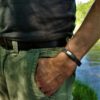 Herrenarmband RIDER schwarz-weiss meliert doppelt gewickelt – Bild 3