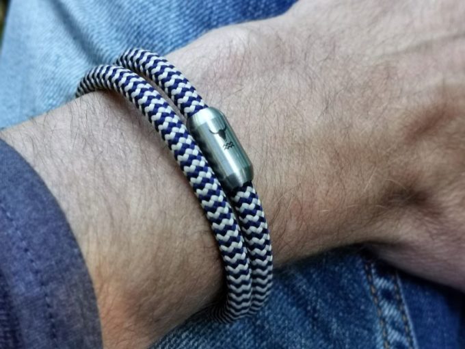 Bracelet ISARSILVER, marine sand, double wrapped - Image 3