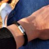 Leather bracelet ISARSILVER, black braided - Image 2