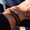 Lederarmband ISARSILBER Wildleder vintage, doppelt gewickelt – Bild 3