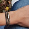 Armband ISARSILBER beige-schwarz meliert doppelt gewickelt – Bild 2