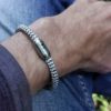 Bracelet ISARSILVER, gray-brown-white - Image 3