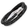 Armband ISARSILBER schwarz-weiss meliert doppelt gewickelt – Bild 6