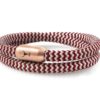 Ladies bracelet ISARGOLD, burgundy-sand, double wrapped