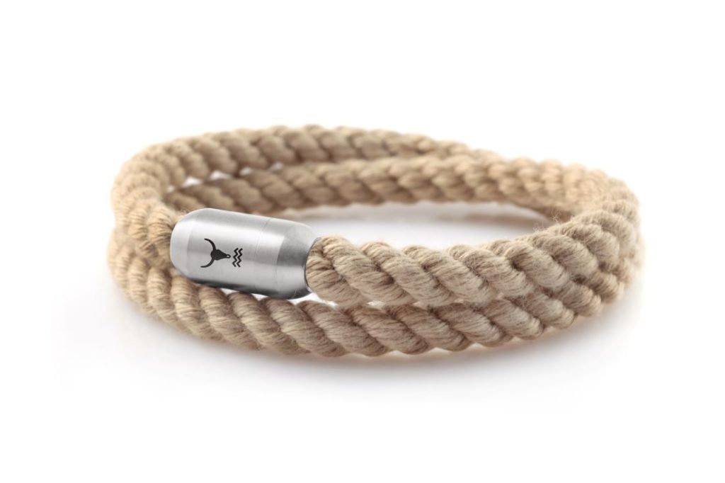 Armband ISARSILBER retro gedreht doppelt gewickelt 