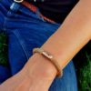Ladies leather bracelet ISARGOLD, suede - Image 2