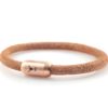 Ladies leather bracelet ISARGOLD, suede