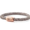 Ladies bracelet ISARGOLD, gray-brown-white