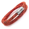 Armband ISARSILBER, neonorange-schwarz meliert, doppelt gewickelt – Bild 6