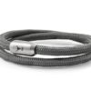 Bracelet ISARSILVER, gray, double wrapped