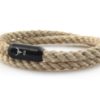 Bracelet BLACK EDITION, retro twisted, double wrapped