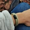 Bracelet BLACK EDITION, retro twisted, double wrapped - Image 3