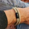Bracelet BLACK EDITION, retro twisted, double wrapped - Image 2