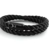 Armband BLACK EDITION schwarz gedreht doppelt gewickelt