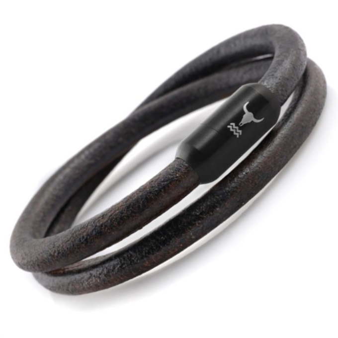 Herren Lederarmband braun aus der BLACK EDITION Kollektion von ISARRIDER. Jetzt im online Armband Shop von Isarrider kaufen.