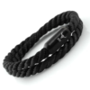 Armband BLACK EDITION schwarz gedreht doppelt gewickelt – Bild 3