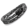 Armband BLACK EDITION, schwarz-weiss meliert, doppelt gewickelt – Bild 4