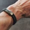 Men's bracelet RIDER, gray-black, double wrapped - Image 2