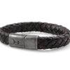 Markantes vintage Herren Lederarmband braun geflochten. Jetzt im Isarrider Online Shop erhältlich. Stylischer Armschmuck aus Bayern.