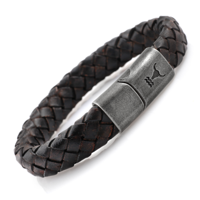 Herren Lederarmband braun geflochten aus dem Isarrider online Shop. Armbänder aus dem wilden Süden.