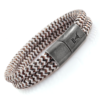 Herrenarmband RIDER grau-braun-weiss doppelt gewickelt – Bild 6