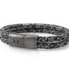 Herrenarmband RIDER schwarz-weiss meliert doppelt gewickelt
