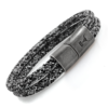 Herrenarmband RIDER schwarz-weiss meliert doppelt gewickelt – Bild 6