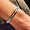 Ladies bracelet ISARGOLD, gray-brown-white - Image 2