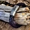 Leather bracelet RIDER, black braided - Image 5