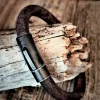 RANGER grau braunes Männer Lederarmband, passt perfekt zu Jeans und Tracht. Männer Schmuck aus dem Isarrider online Shop.