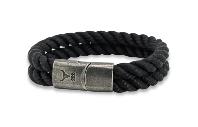 Herrenarmband Rider schwarz-gedreht