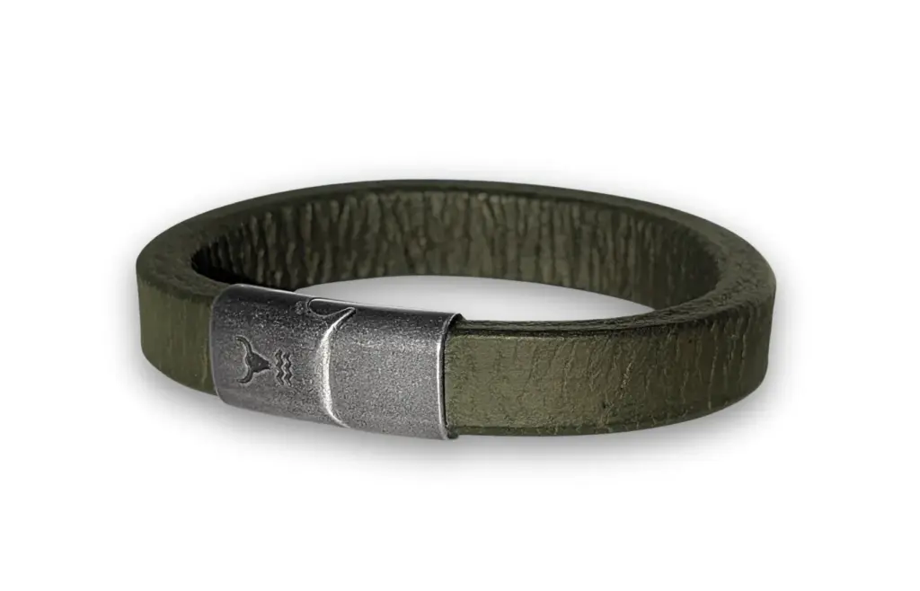 Lederarmband Rider vintage oliv 