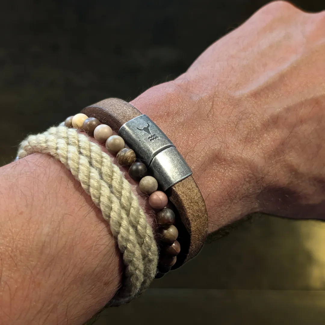 Armband ISARSILBER retro gedreht doppelt gewickelt – Bild 4